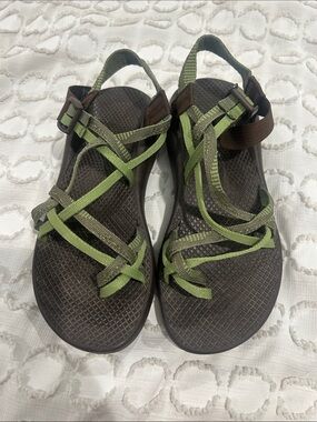 Chaco Olive Green and Brown Strappy Women's Sandals